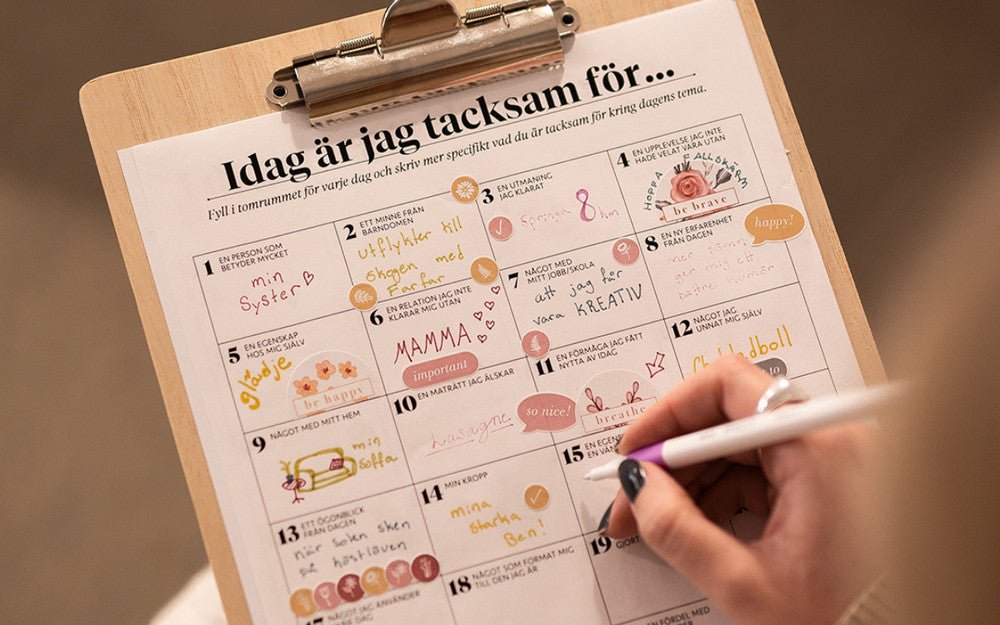 En månad av tacksamhet - FREEBIE - Personal Planner