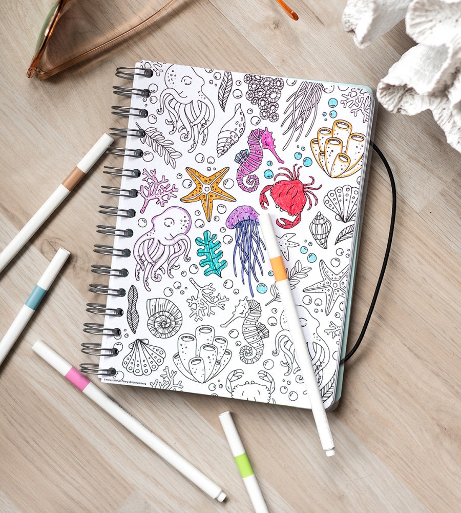 penna fineliner uni emott set no 2 blooms & berries 10-pack (emott) blooms & berries