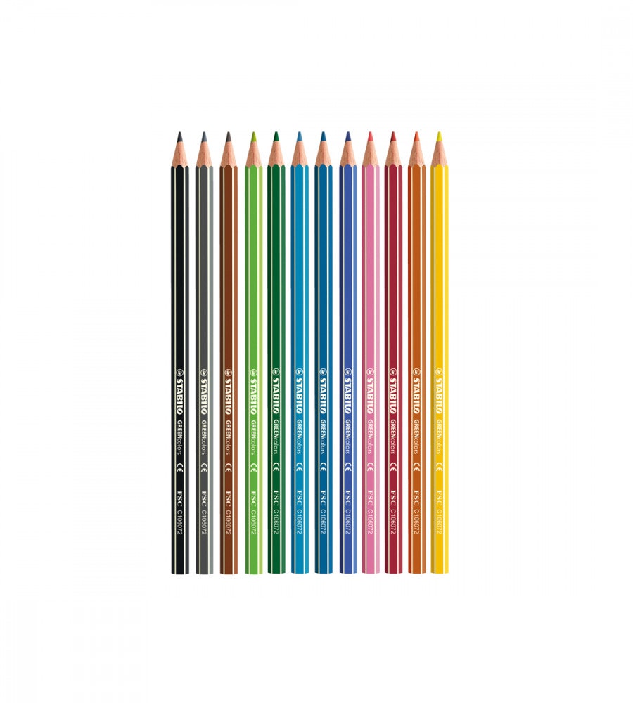 penna färgpennor stabilo green colors 12-pack (stabilo) multicolor