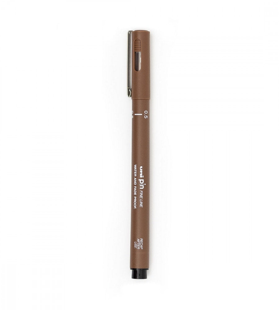 penna fineliner uni pin - brun (uni-pin-fine-line) sepia