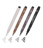 paket penselpenna uni pin brush 4-pack (pennor) multicolor