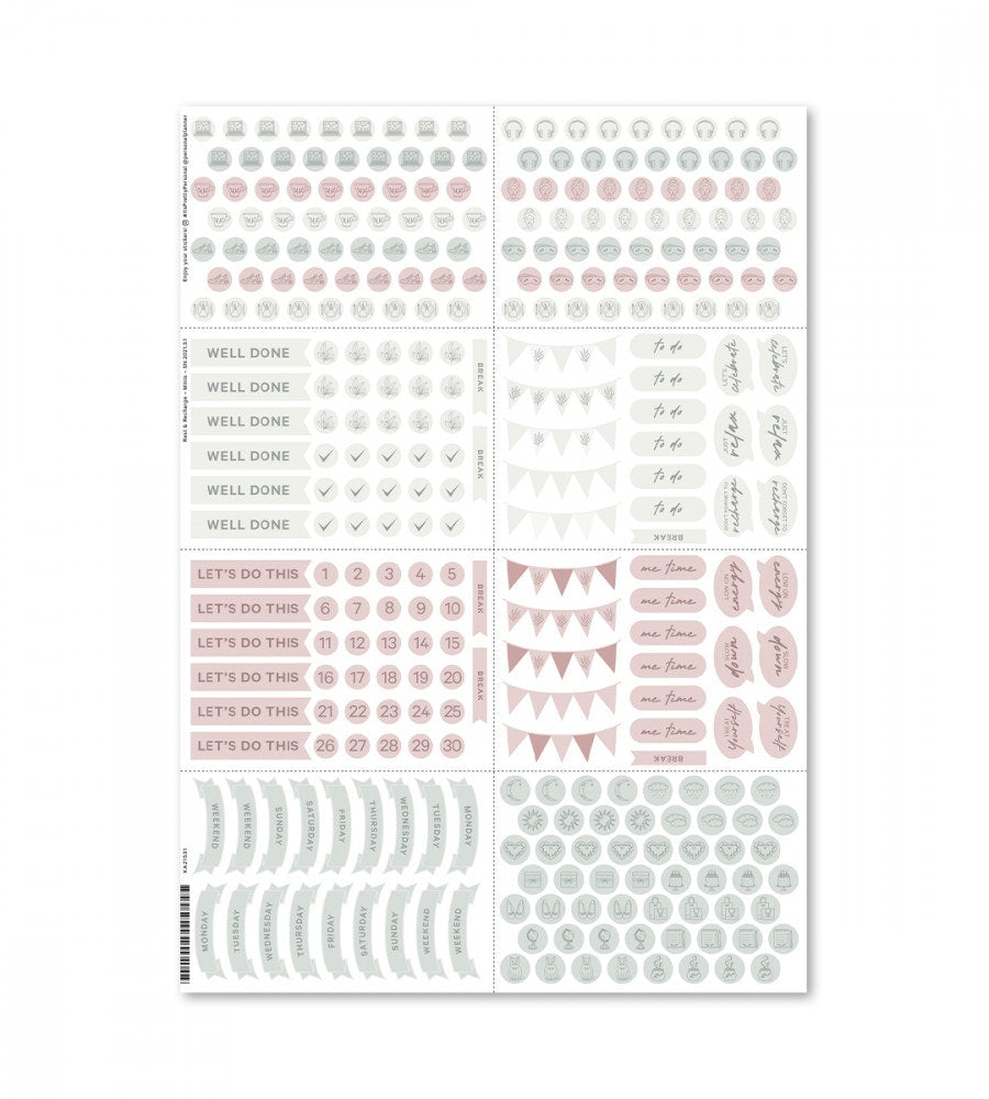 klistermarke klistermarken rest & recharge (minis) (minis) multicolor