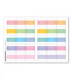 klistermarke månadsflikar fab tabs - pastell (tabs) flerfärgad