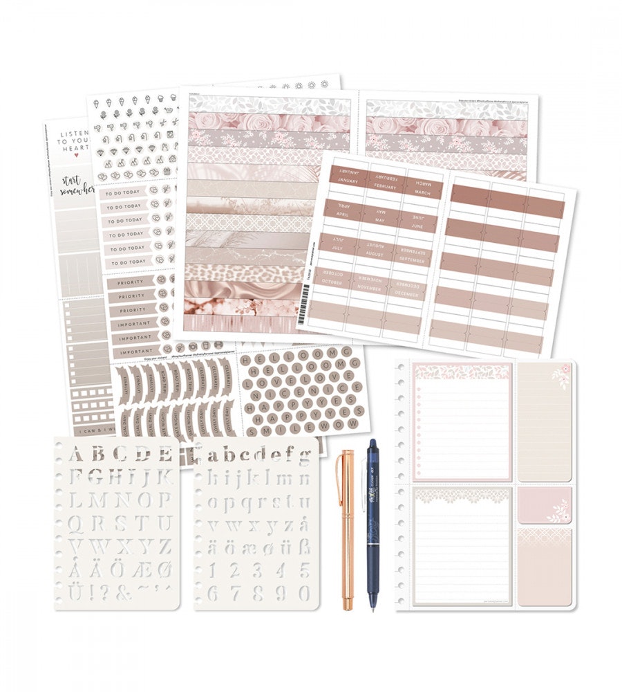 paket kit lists & letters till almanacka (kit) flerfärgad