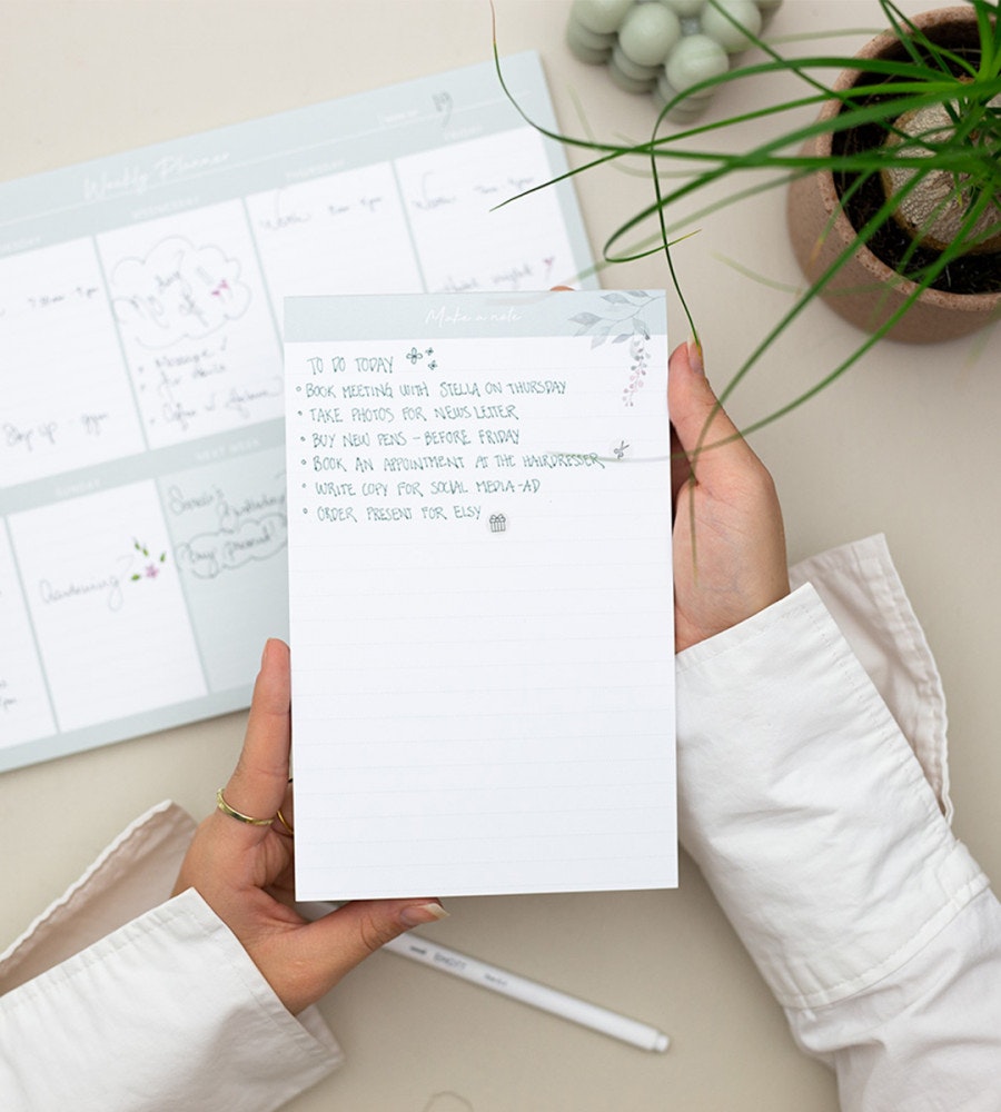 block anteckningsblock bloom a5 - grön (a5) grön