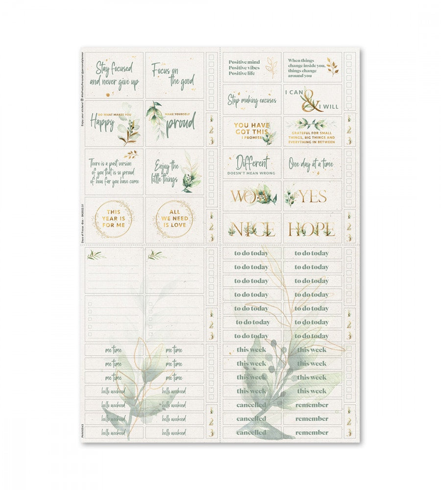 klistermarke klistermärken days of focus (box) - beige (box) beige