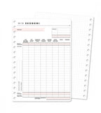snap-in refill-sidor ekonomi detaljerad budget 12-pack till almanacka - storlek a5 (spiral)