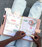 fodral ringpärm till systemkalender - storlek a5 - rosa (a5) rosa