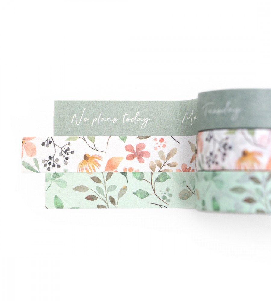 washitejp washitejp wildflowers 3-pack - grön (3-pack) grön