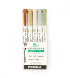 pennor Överstrykningspenna zebra mildliner neutral set 5-pack (warm) beige