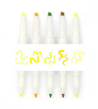 pennor Överstrykningspenna zebra mildliner yellow set 5-pack (warm) gul