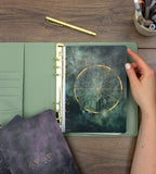 snap-in utbytbara omslag galactic views till systemkalender - storlek a5 (systemkalender) blå