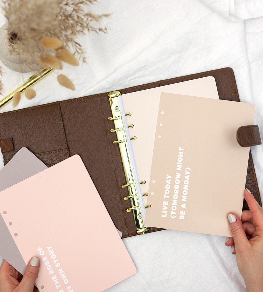 snap-in-omslag-system utbytbara omslag dusty blush 4-pack till systemkalender - storlek a5 (systemkalender) flerfärgad, rosa