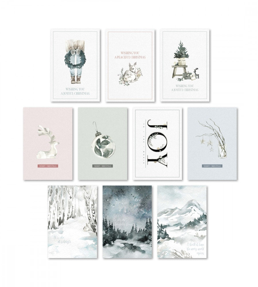 vykort julkort christmas mood 10-pack (julkort) flerfärgad