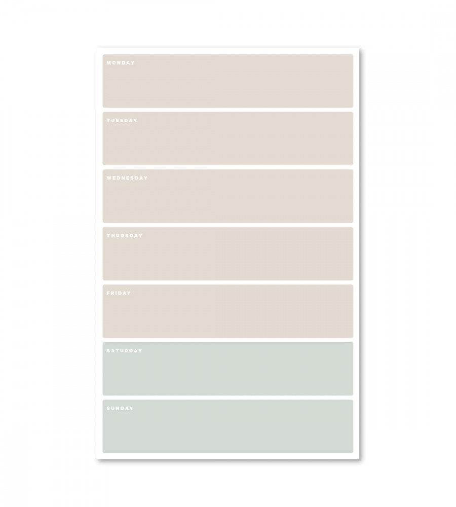 block anteckningsblock weekly a5 - beige (a5) beige