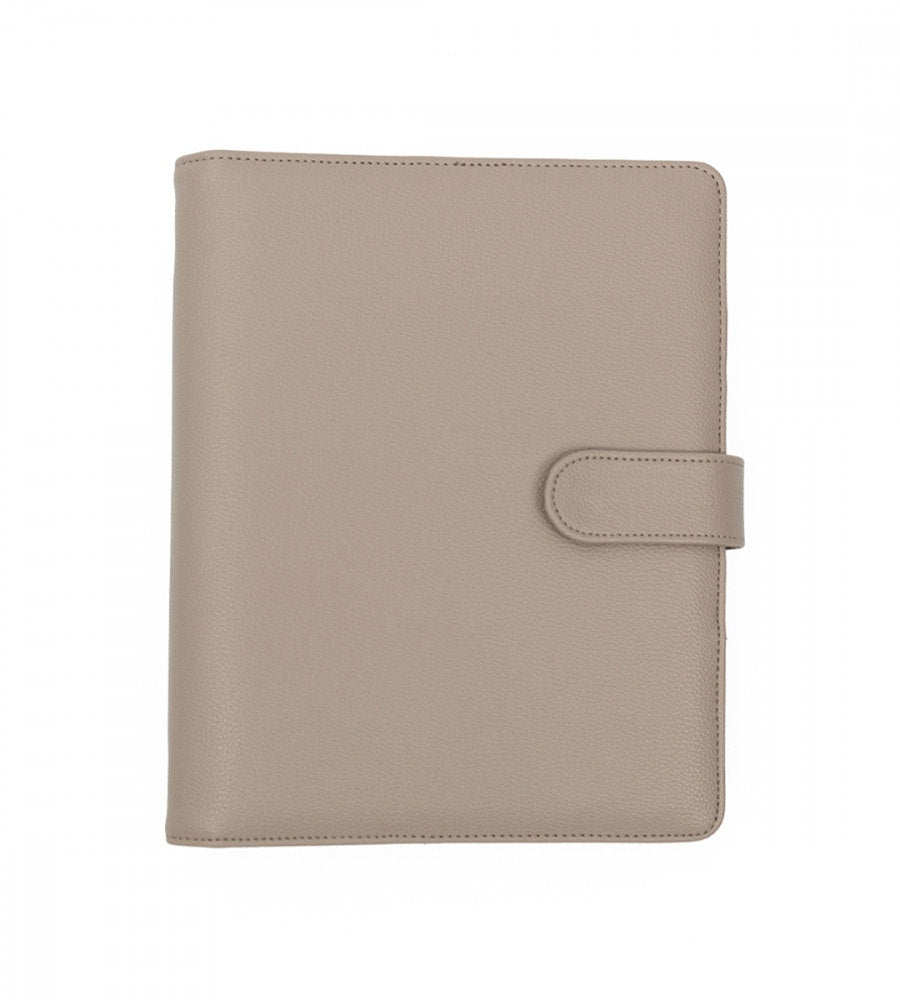 fodral ringpärm till systemkalender - storlek a5 - grå/beige (a5) grå/beige