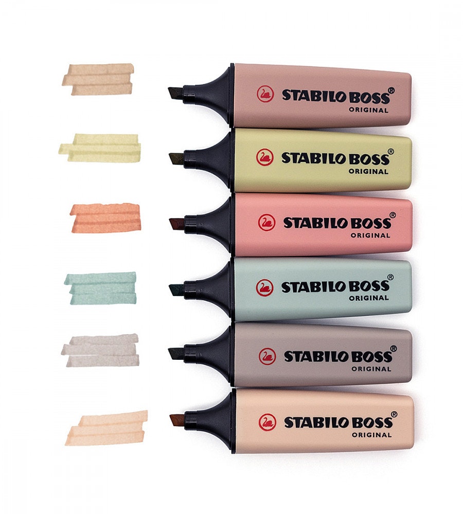 penna Överstrykningspennor stabilo boss original nature colors 6-pack (stabilo) flerfärgad