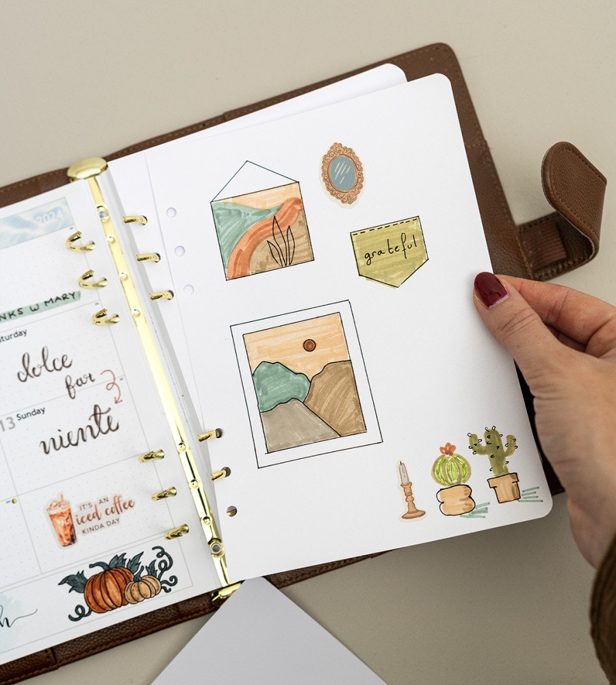 snap-in refill-sidor blanka 12-pack till systemkalender - storlek a5 (systemkalender)