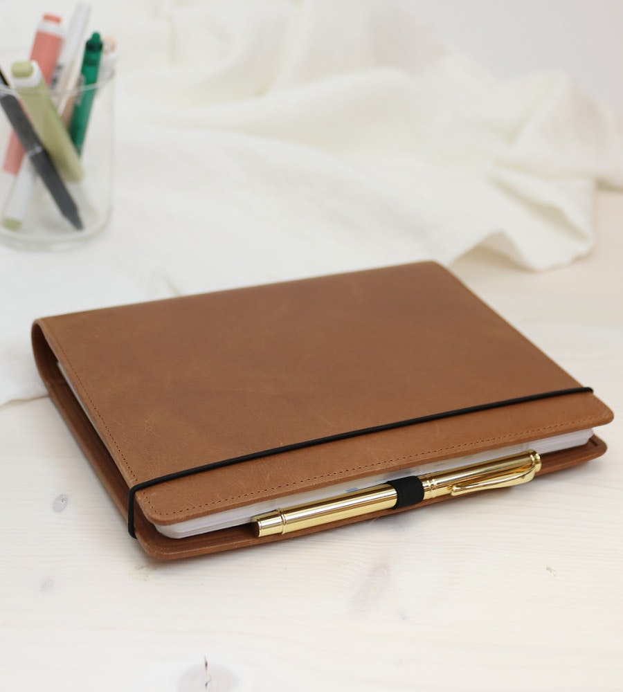 fodral almanacksfodral läder - storlek a5 - cognac (kalvskinn) cognac