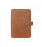 fodral ringpärm läder till systemkalender - storlek personal - cognac (personal) cognac