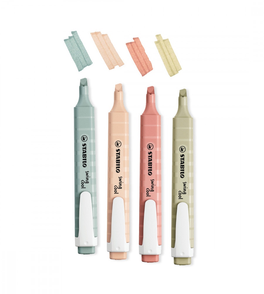 penna Överstrykningspennor stabilo swing cool nature colors 4-pack (stabilo) flerfärgad