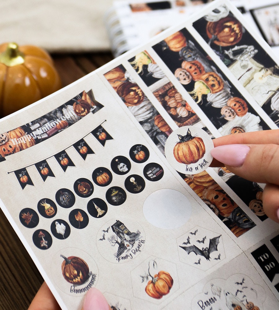 klistermarke klistermärken trick or treat (spread) (spread) multicolor