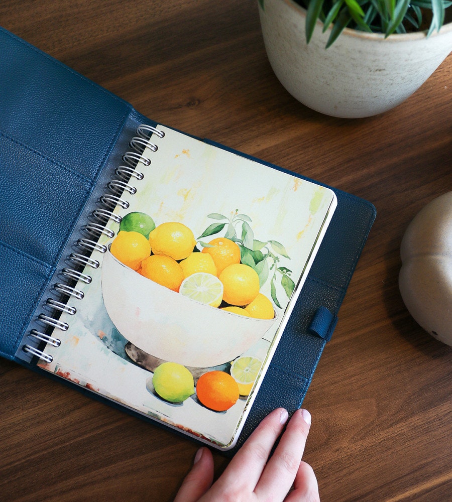 fodral almanacksfodral konstläder - storlek a5 - mörkblå (konstlader) mörkblå