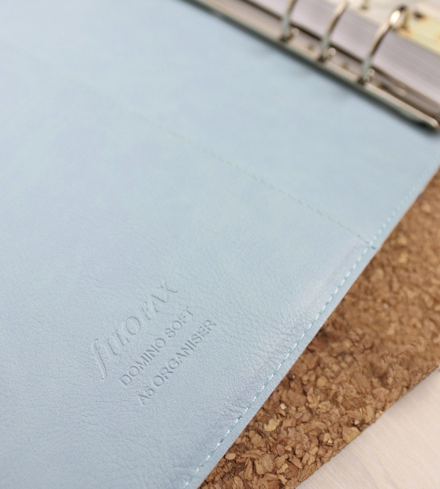 fodral ringpärm filofax domino soft a5 organiser - pale blue (a5) pale blue