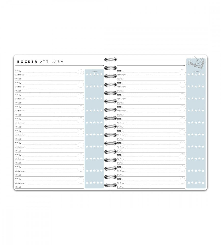 a5 personlig bullet journalbok - storlek a5 - spiralbunden (anteckningsbok)