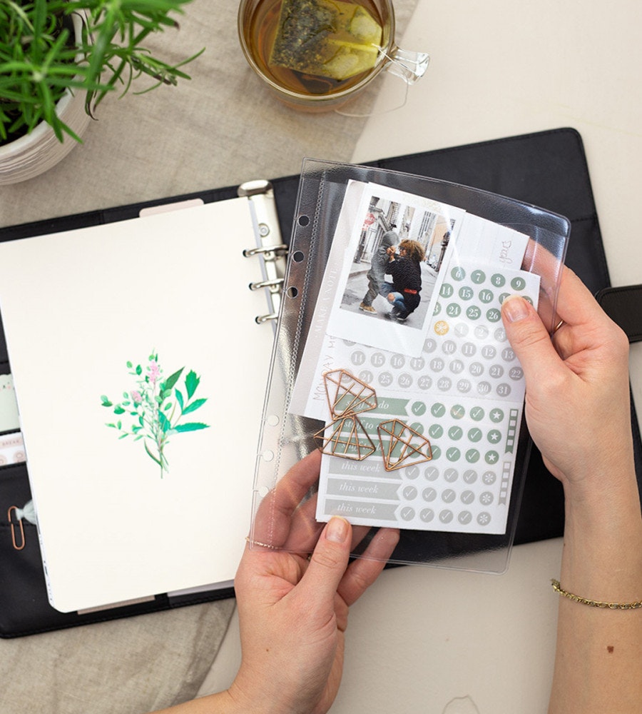 paket kit get organised  till systemkalender - storlek a5 (tabs) pastell