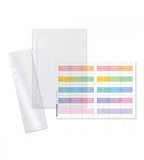 paket kit get organised  till systemkalender - storlek a5 (tabs) pastell