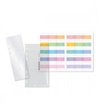 paket kit get organised till systemkalender - storlek personal (tabs) pastell