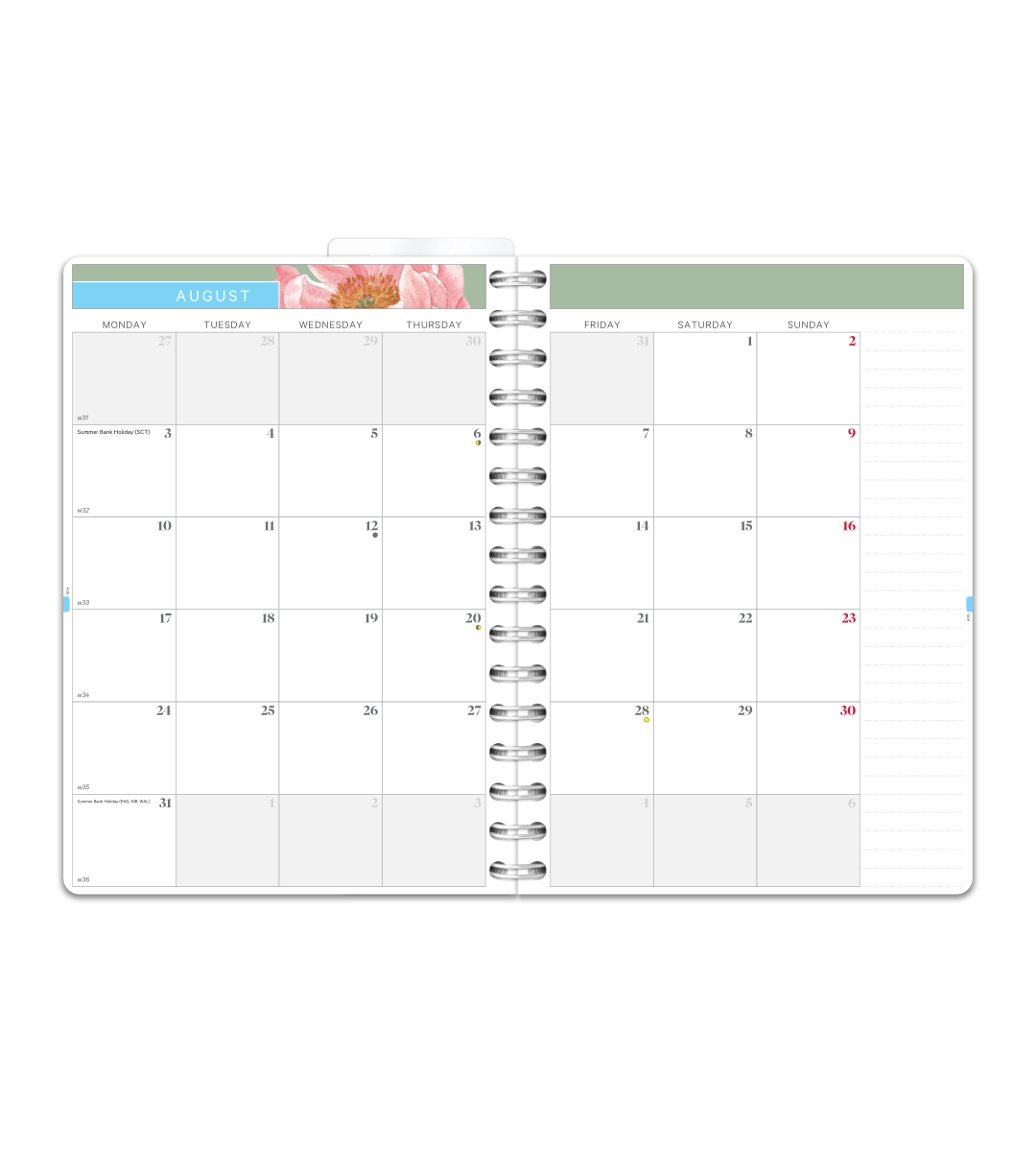Spiralbindning A5 - Lärarkalender