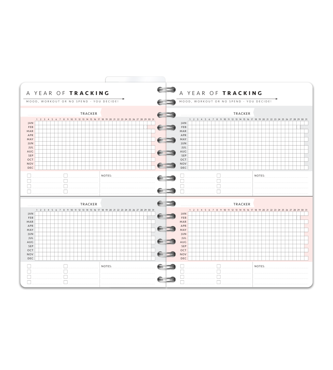 Spiralbindning A5 - Träningskalender