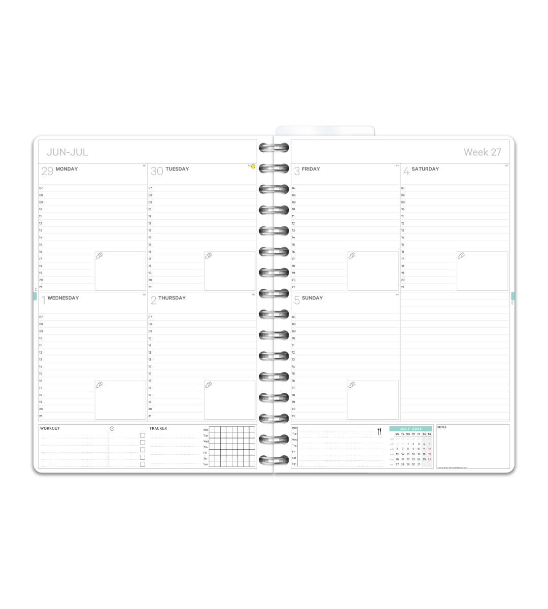 Spiralbindning A5 - Träningskalender