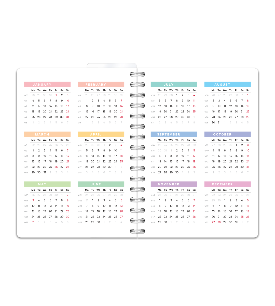 Spiralbindning A5 - Studentkalender