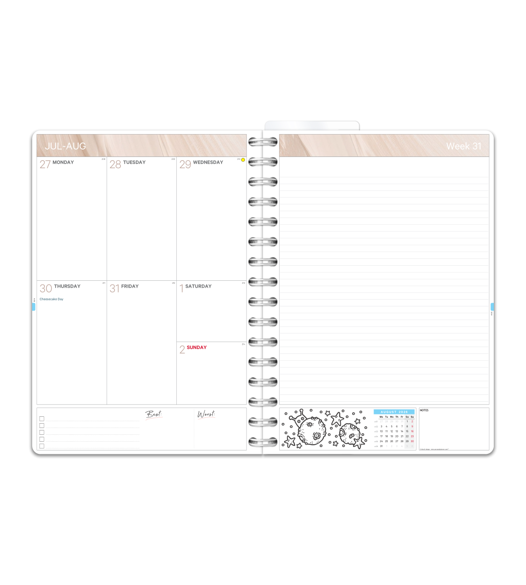 Spiralbindning A5 - Studentkalender