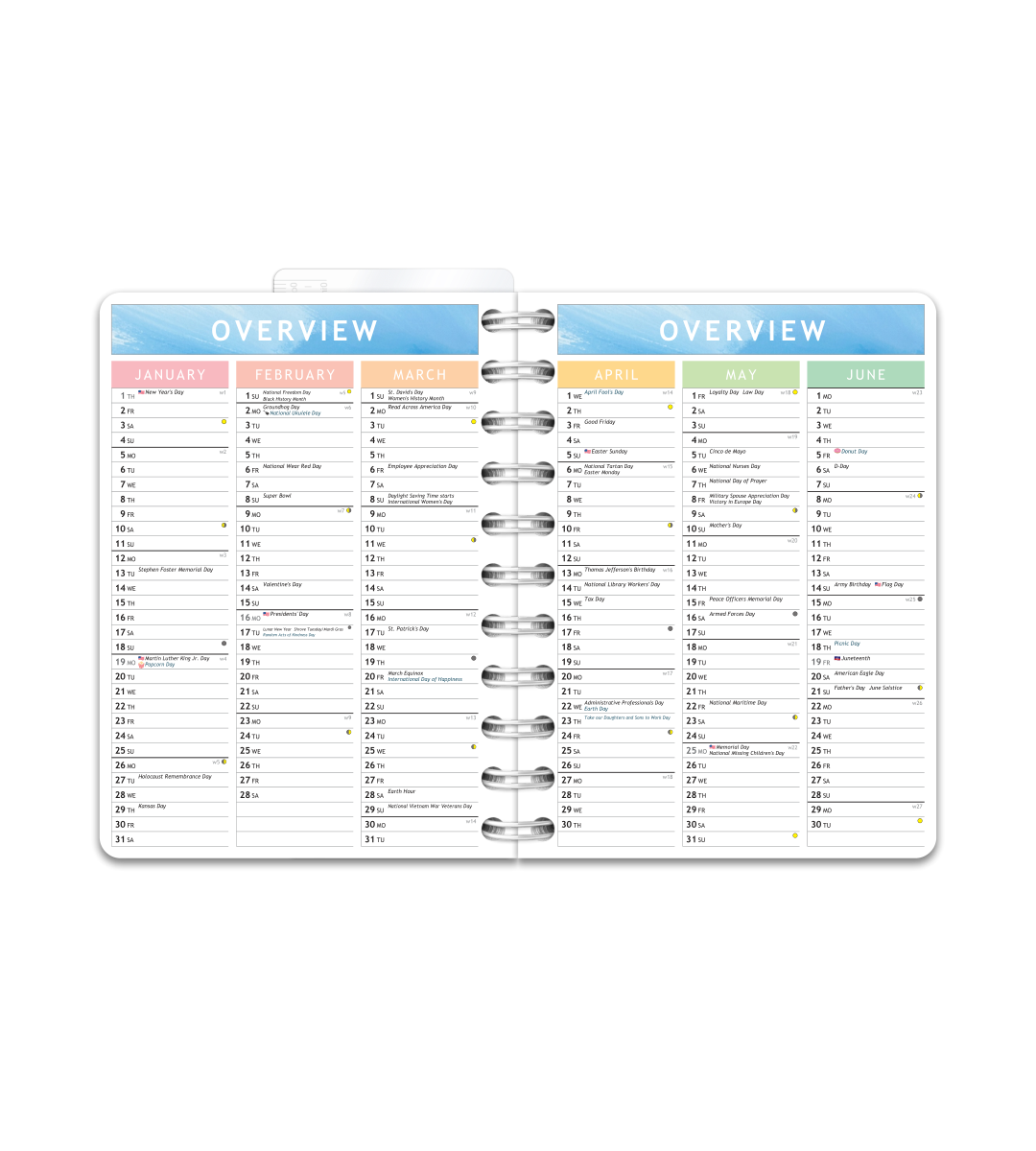 Kalender Smart Design - Spiralbindning Liten/A6