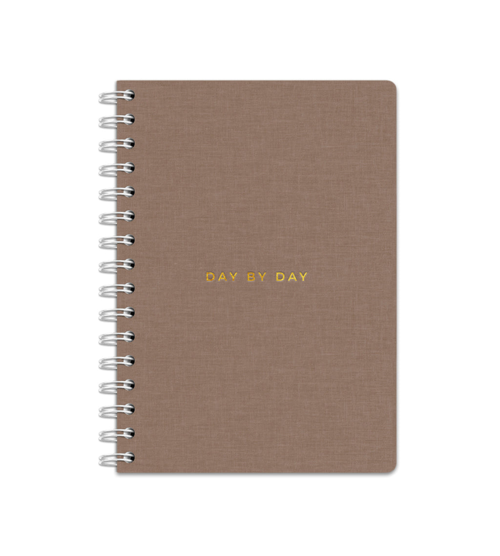 Notebook Brown Canvas - Spiralbindning A5