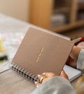 Notebook Brown Canvas - Spiralbindning A5