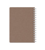 Notebook Brown Canvas - Spiralbindning A5