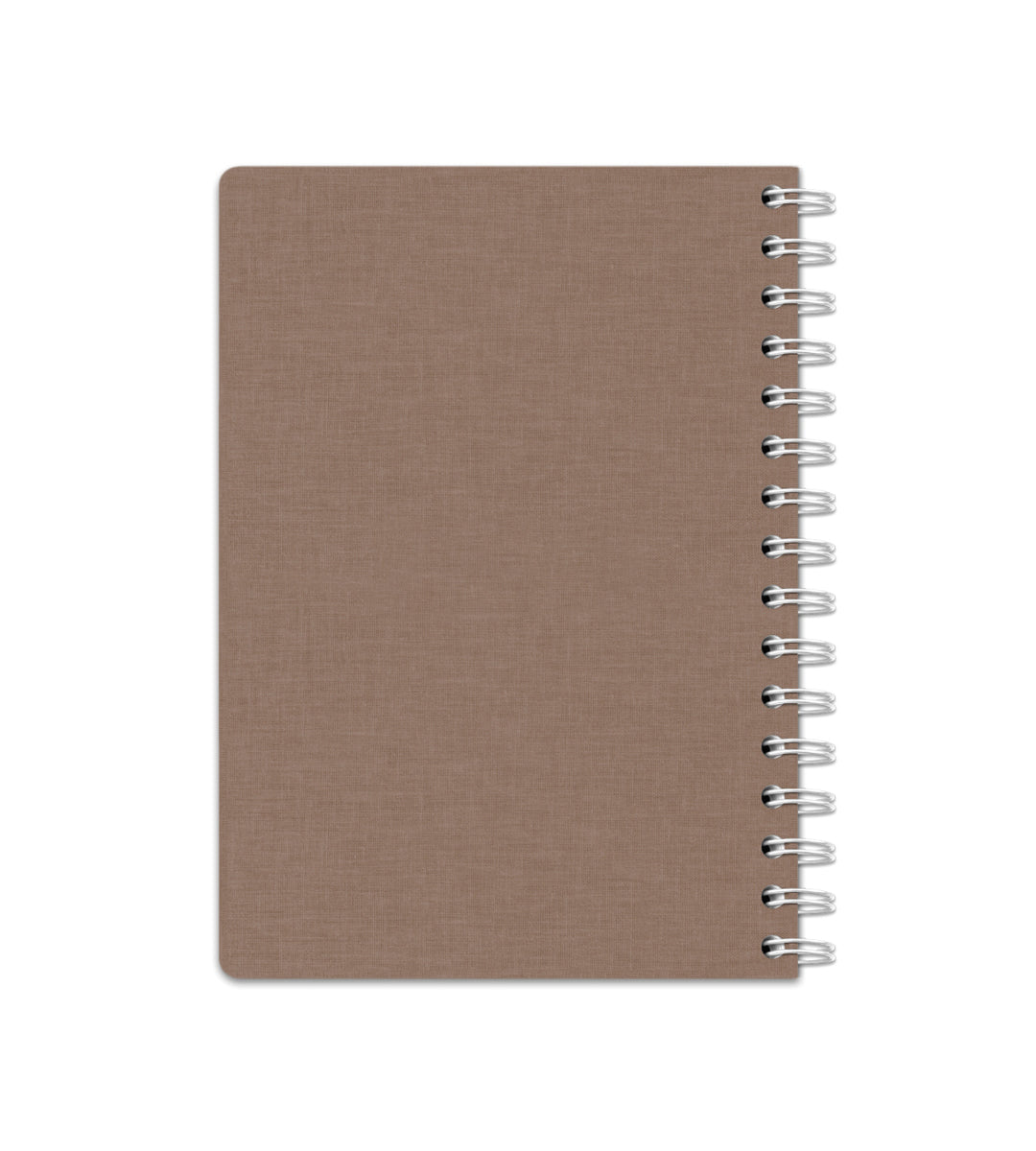 Notebook Brown Canvas - Spiralbindning A5