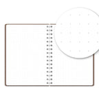 Notebook Brown Canvas - Spiralbindning A5