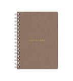 Notebook Brown Canvas - Spiralbindning A5