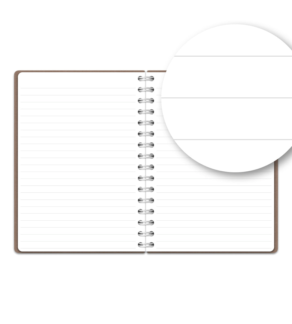 Notebook Brown Canvas - Spiralbindning A5