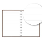 Notebook Brown Canvas - Spiralbindning A5
