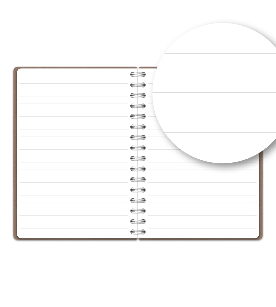 Notebook Brown Canvas - Spiralbindning A5