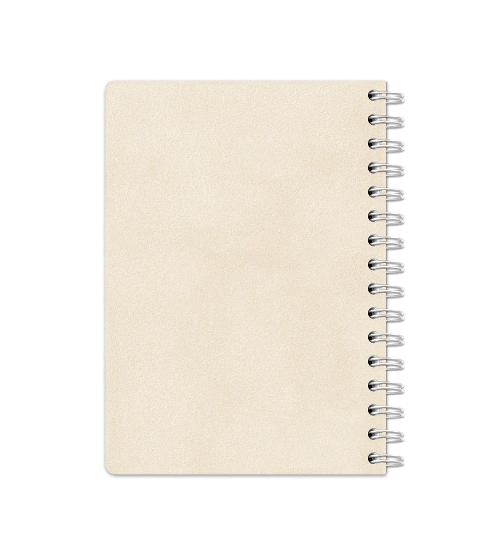 Notebook Creme Suede - Spiralbindning A5