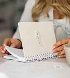 Notebook Creme Suede - Spiralbindning A5