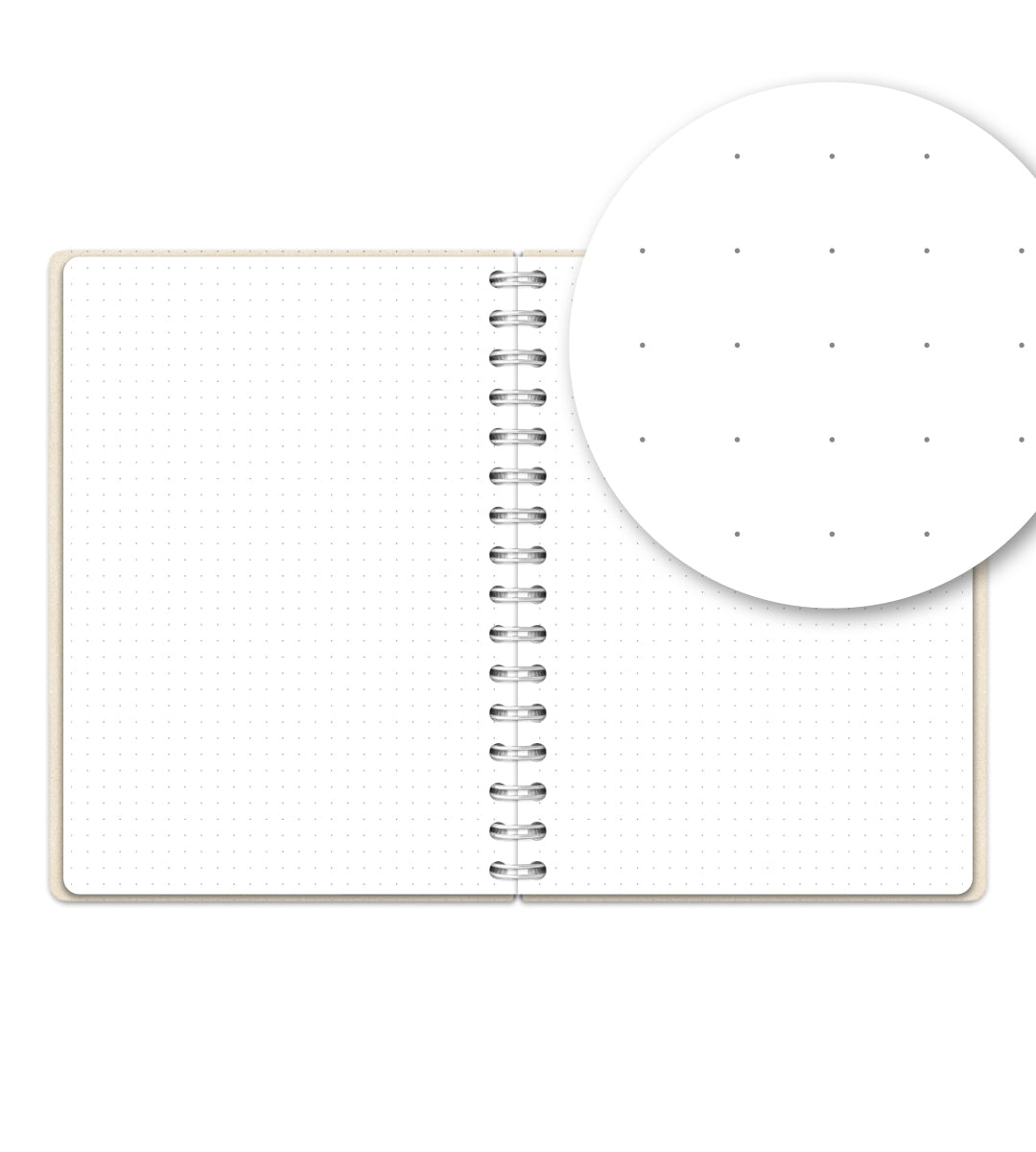 Notebook Creme Suede - Spiralbindning A5